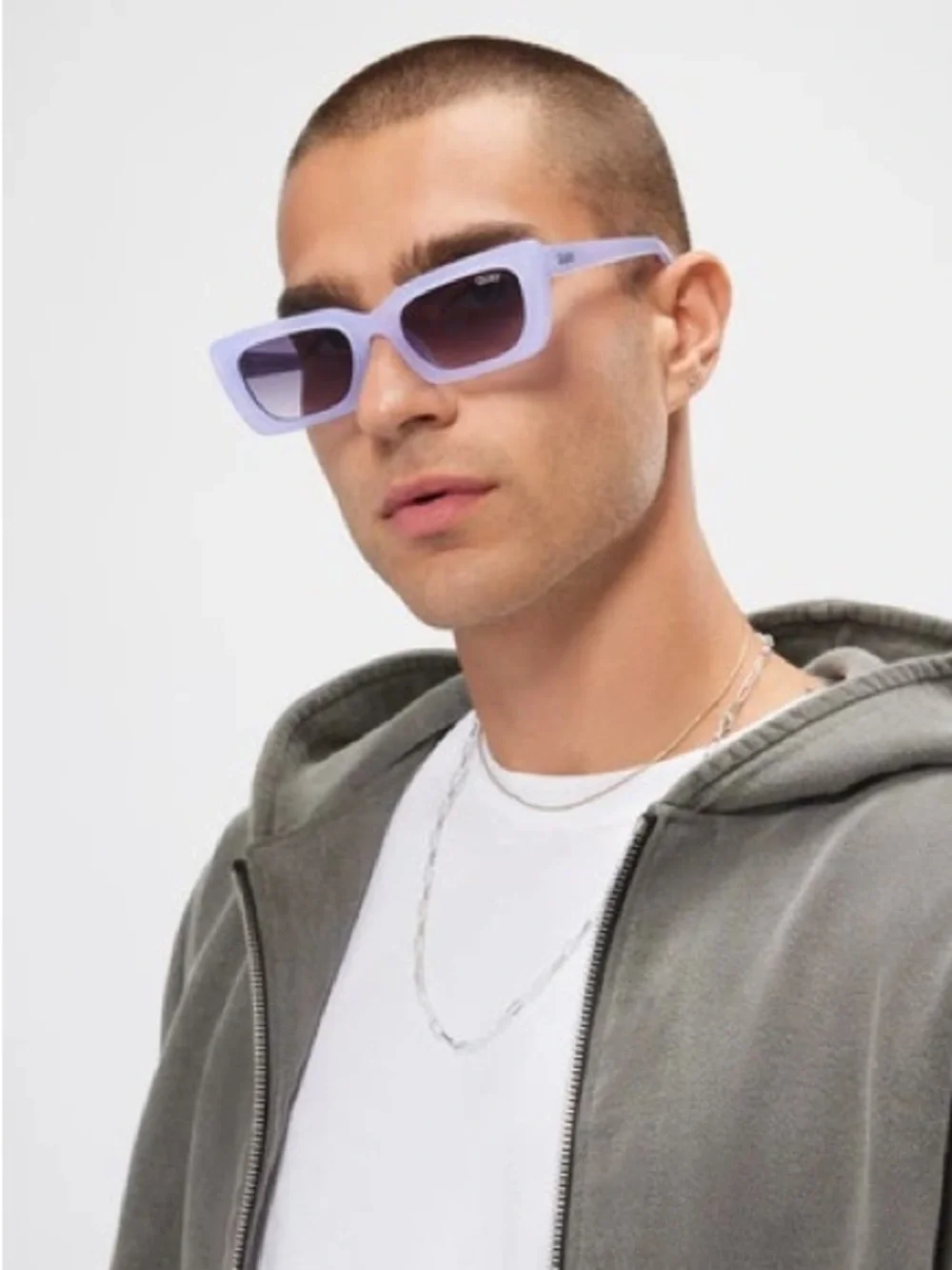 QUAY The DL sunglasses -  Pastel Purple Lilac frame / smoke lens - NWT